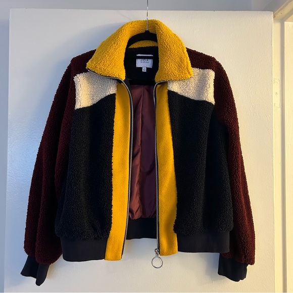 J.O.A. Revolve Multi Contrast Teddybear Jacket - Picture 3 of 5